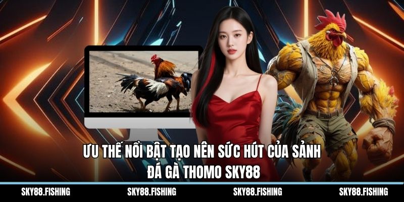 Ưu thế nổi bật tạo nên sức hút của sảnh đá gà thomo Sky88